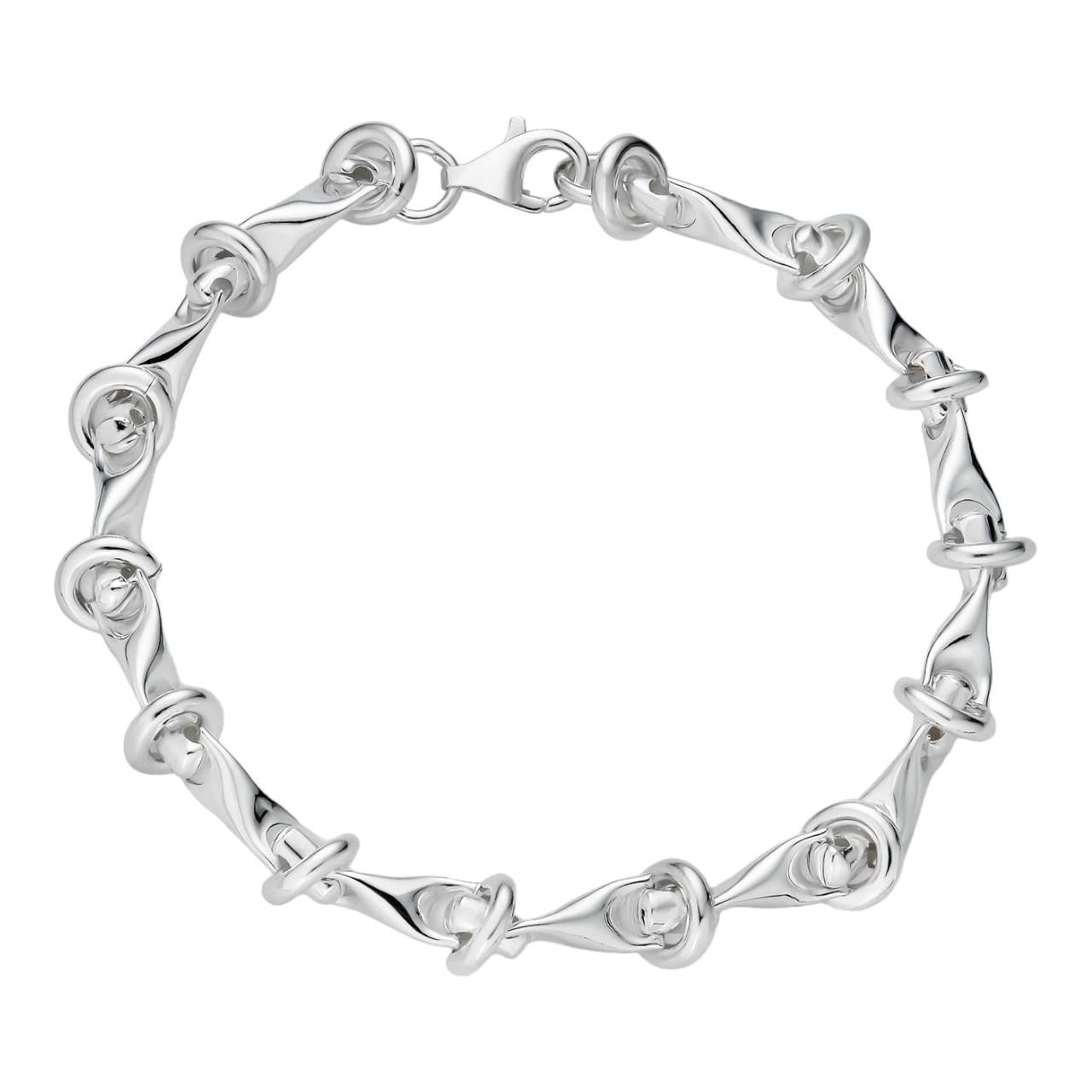"Barbed Wire" Custom Bracelet - 925 Sterling Silver - 7"-9" - 8mm