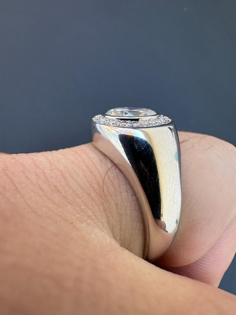 Moissanite Icy Swag Oval Cut Ring -  925 Silver