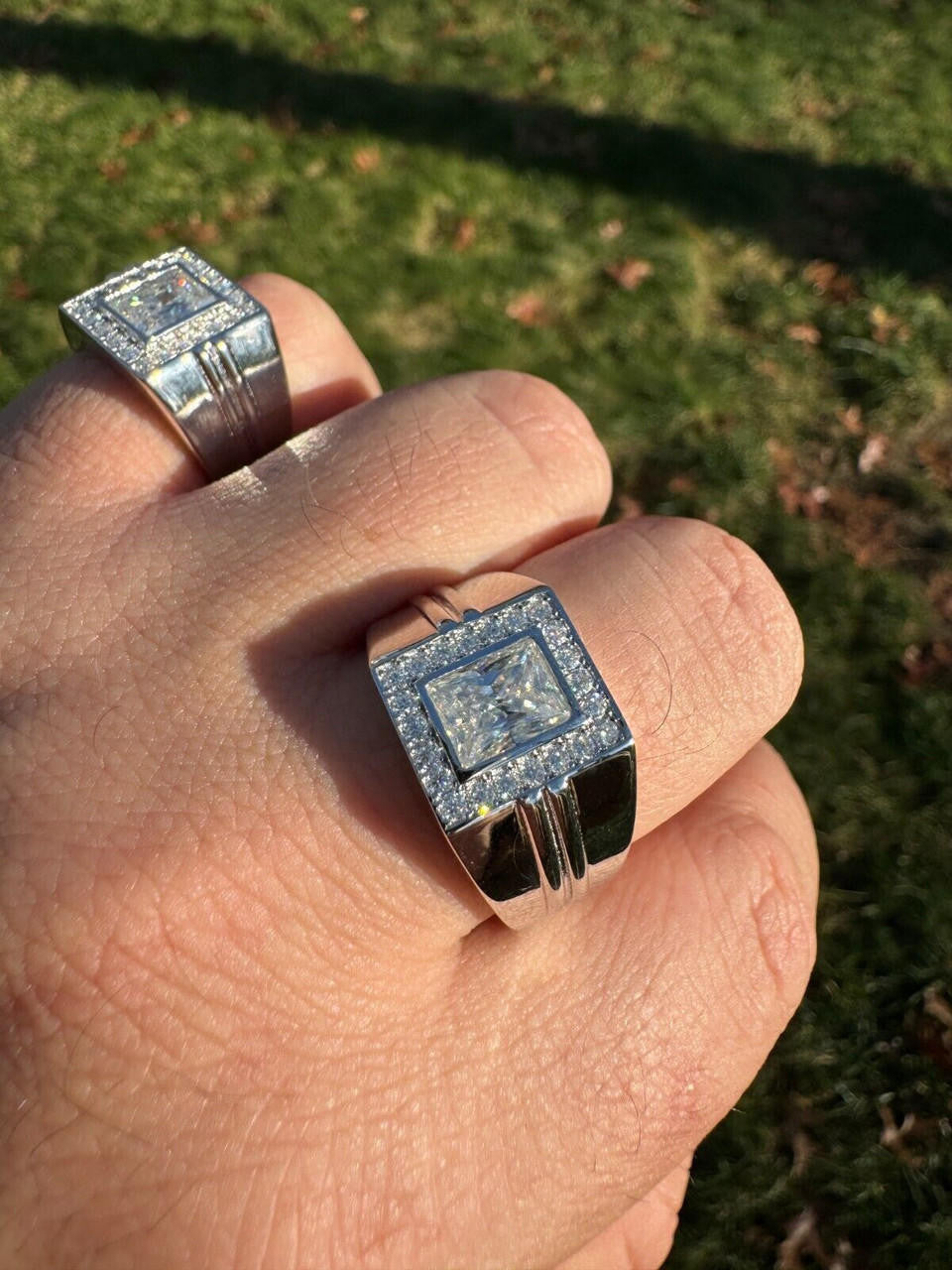 Moissanite Icy Swag Baguette Cut Ring -  925 Silver
