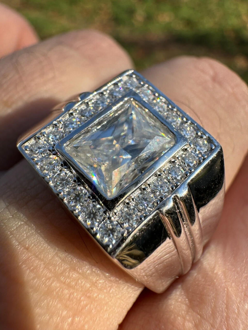 Moissanite Icy Swag Baguette Cut Ring -  925 Silver