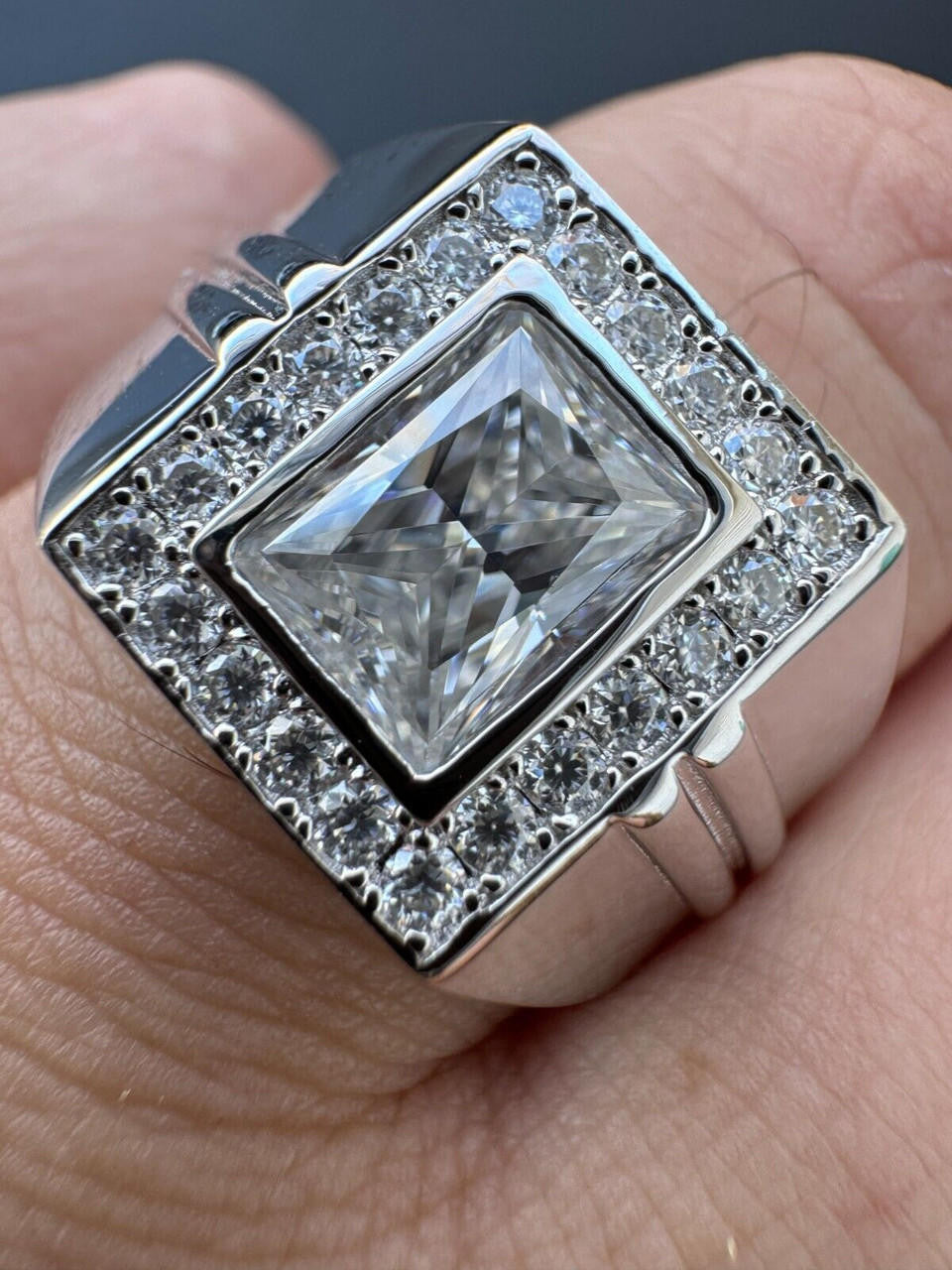 Moissanite Icy Swag Baguette Cut Ring -  925 Silver