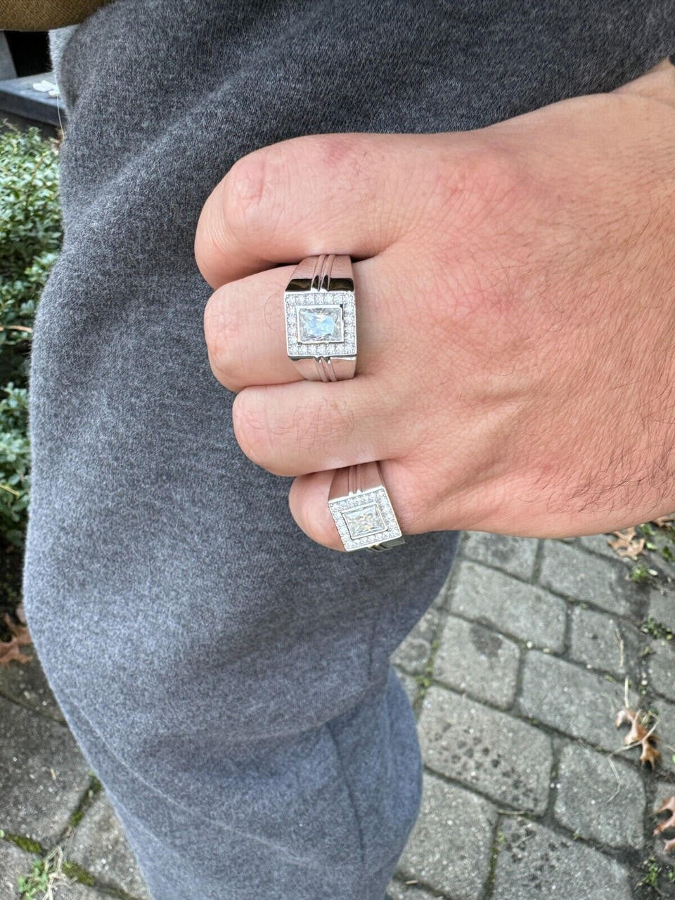 Moissanite Icy Swag Baguette Cut Ring -  925 Silver