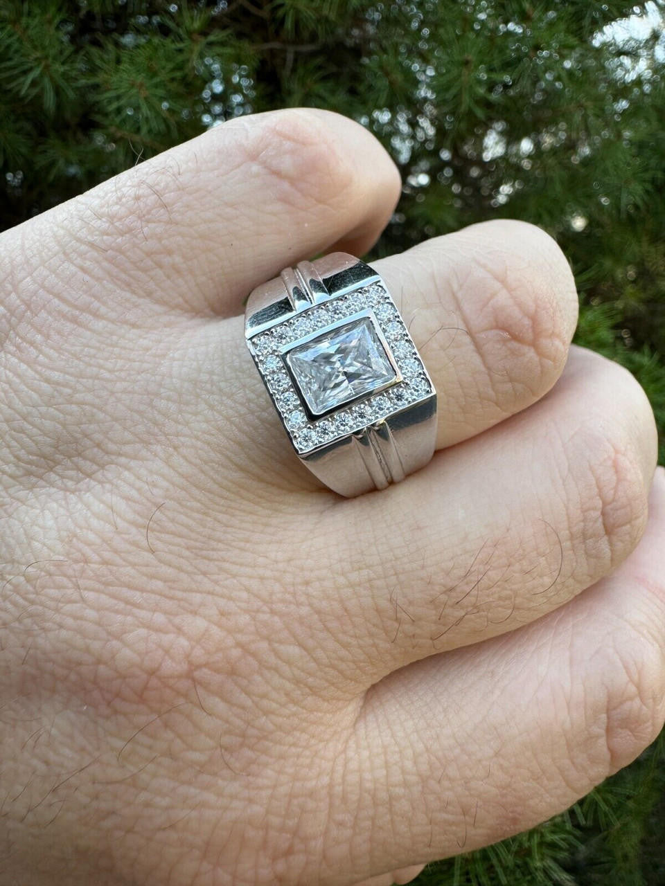 Moissanite Icy Swag Baguette Cut Ring -  925 Silver