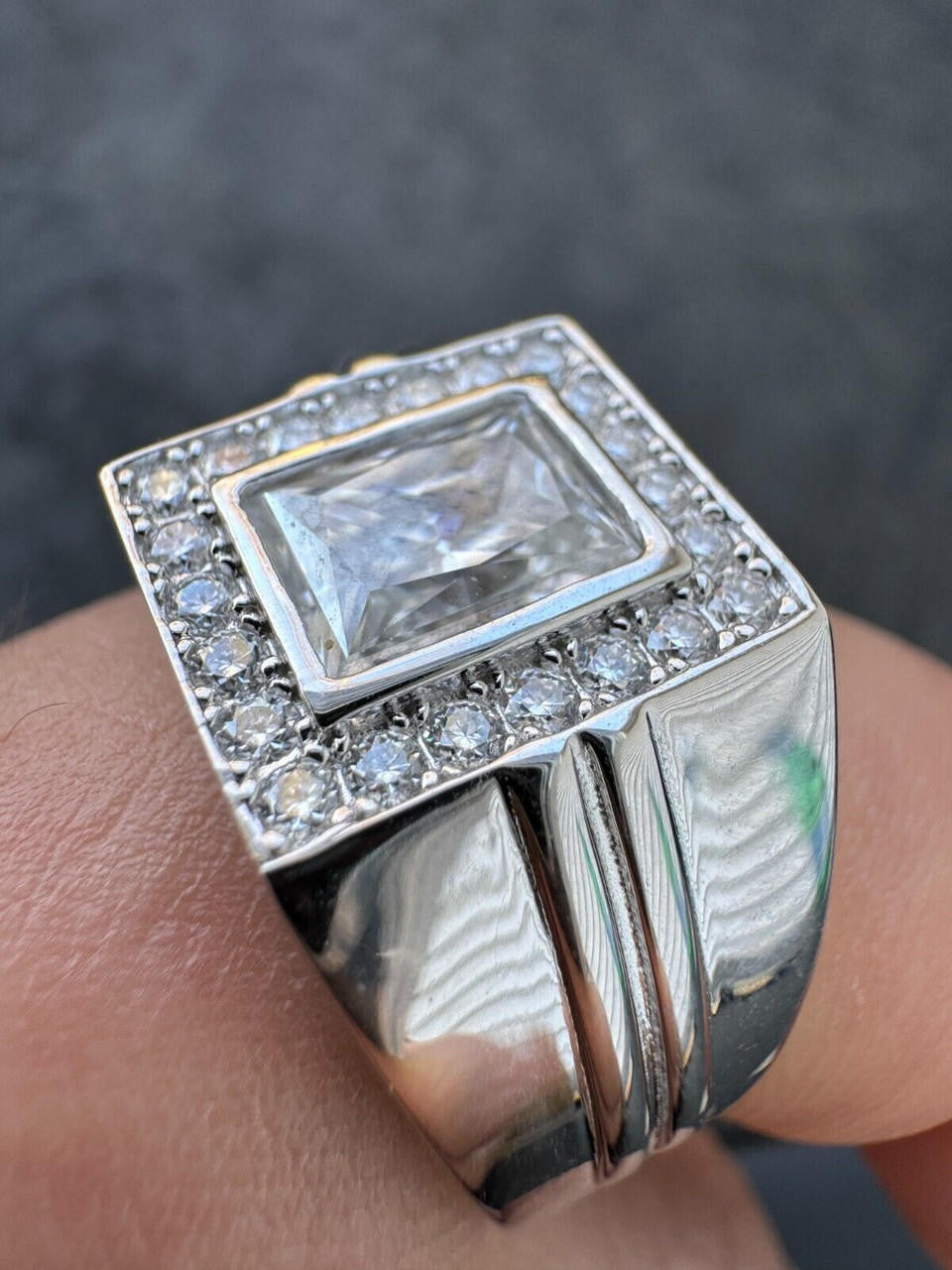 Moissanite Icy Swag Baguette Cut Ring -  925 Silver
