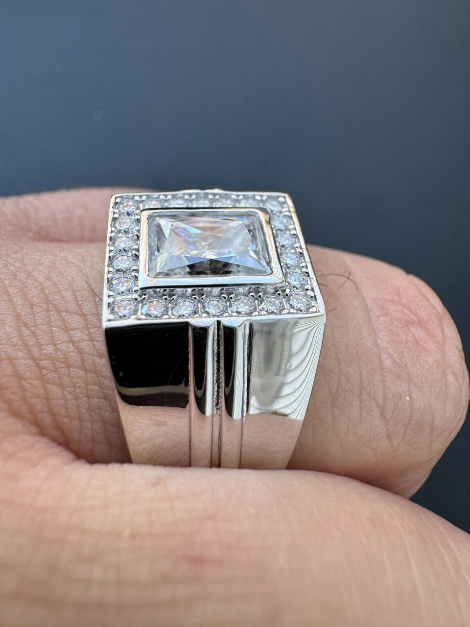 Moissanite Icy Swag Baguette Cut Ring -  925 Silver