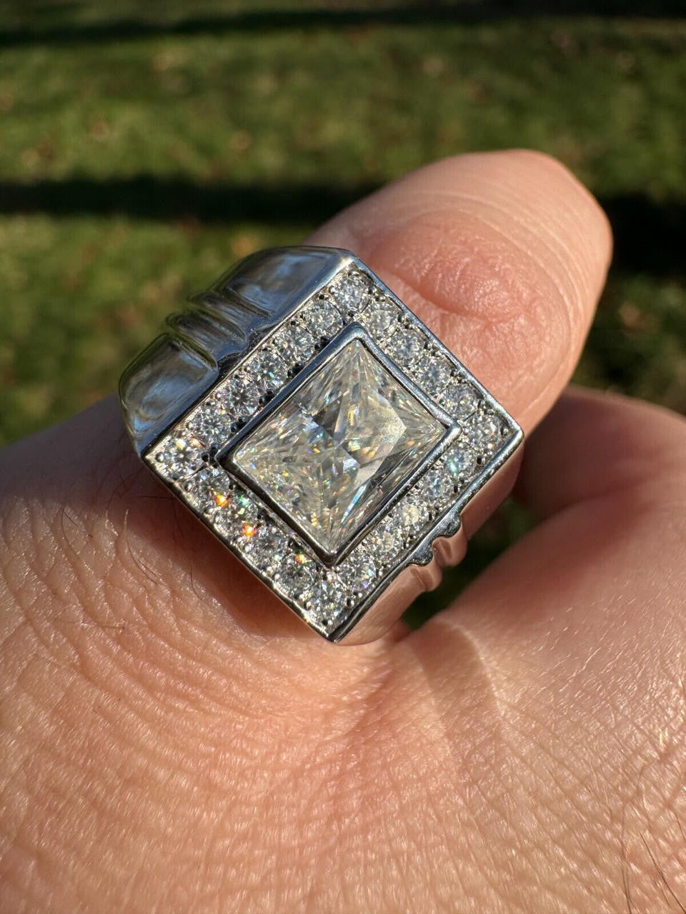 Moissanite Icy Swag Baguette Cut Ring -  925 Silver