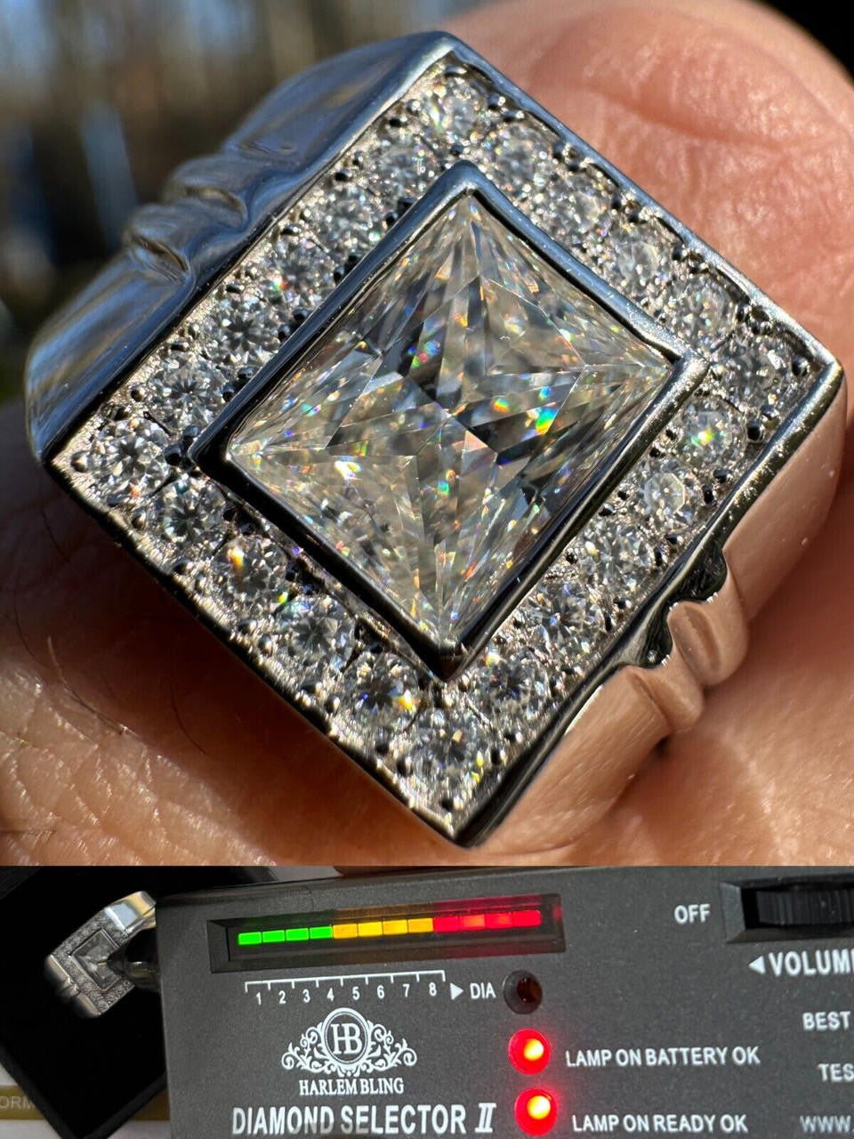 Moissanite Icy Swag Baguette Cut Ring -  925 Silver