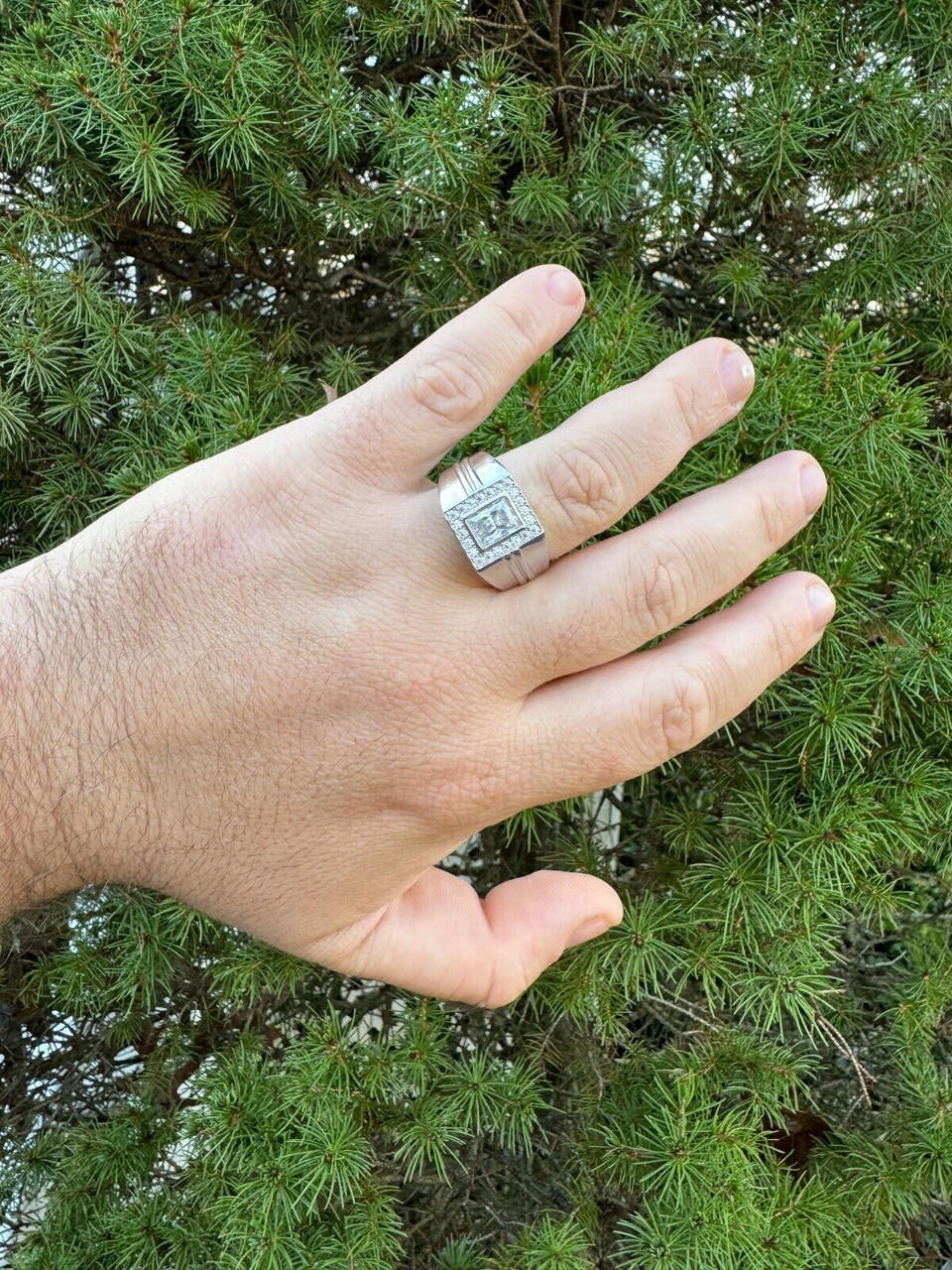 Moissanite Icy Swag Baguette Cut Ring -  925 Silver