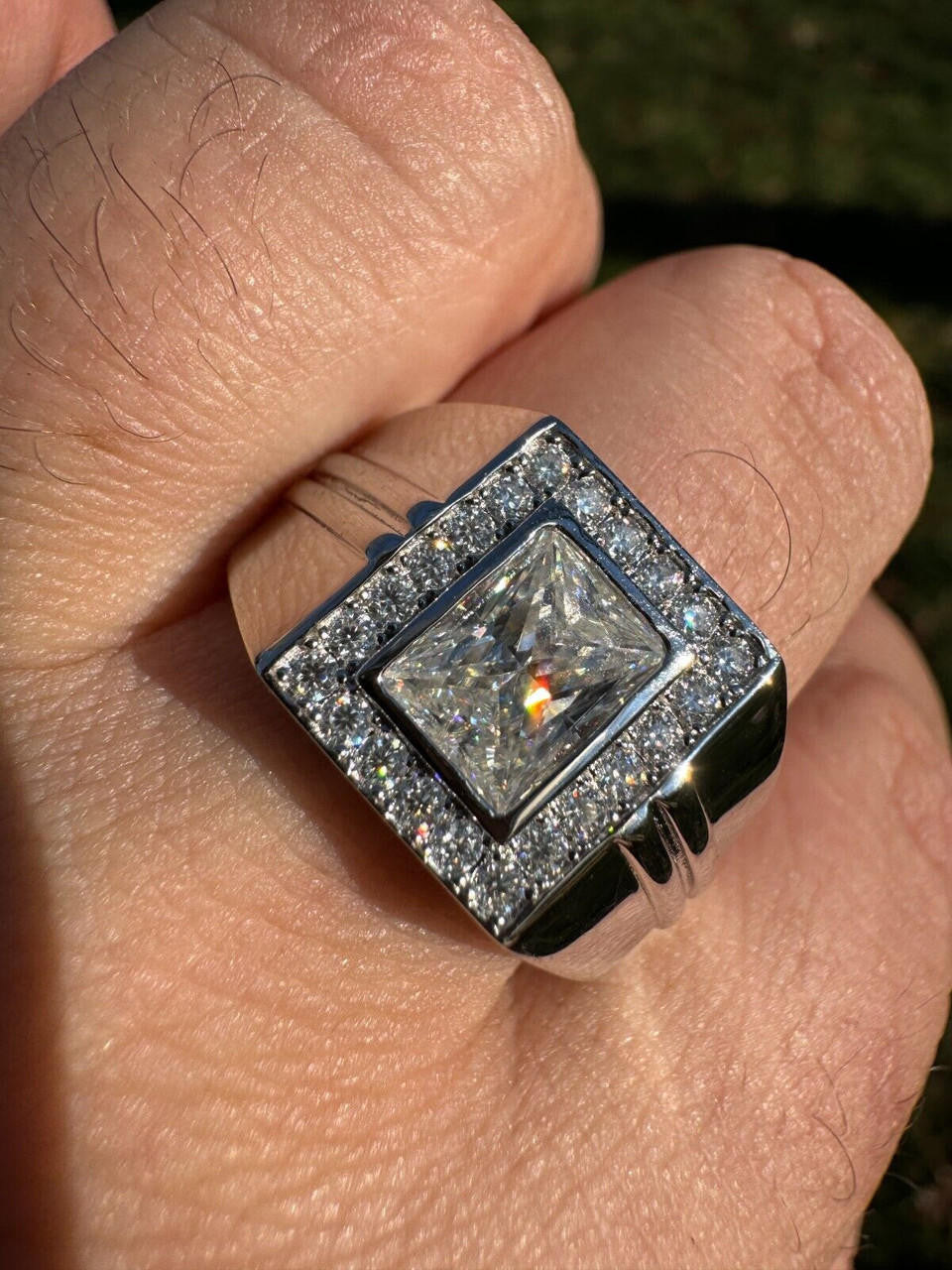 Moissanite Icy Swag Baguette Cut Ring -  925 Silver