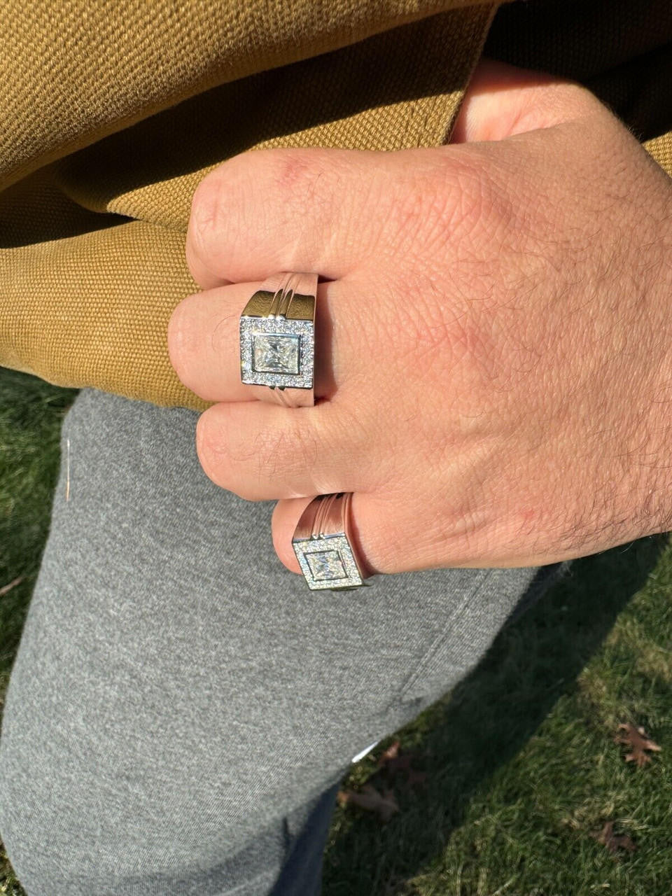 Moissanite Icy Swag Baguette Cut Ring -  925 Silver