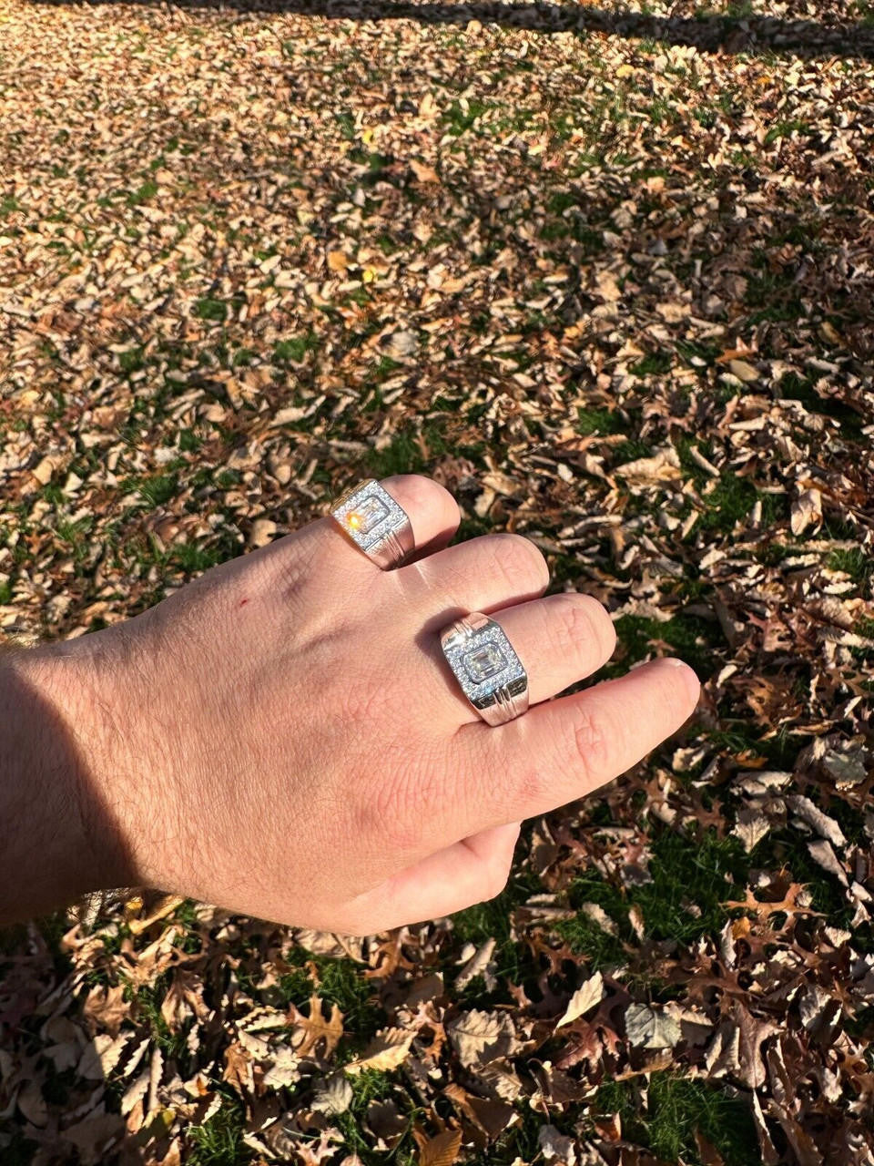 Moissanite Icy Swag Emerald Cut Ring -  925 Silver
