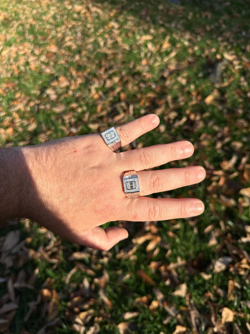 Moissanite Icy Swag Emerald Cut Ring -  925 Silver