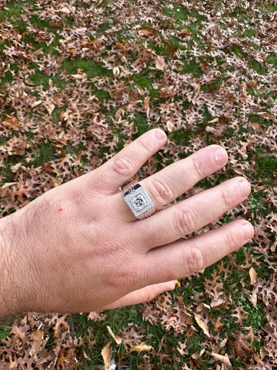 Moissanite Icy Swag Asscher Cut Ring -  925 Silver