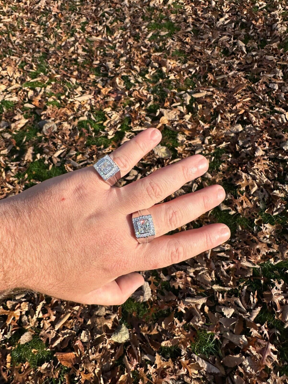 Moissanite Icy Swag Asscher Cut Ring -  925 Silver