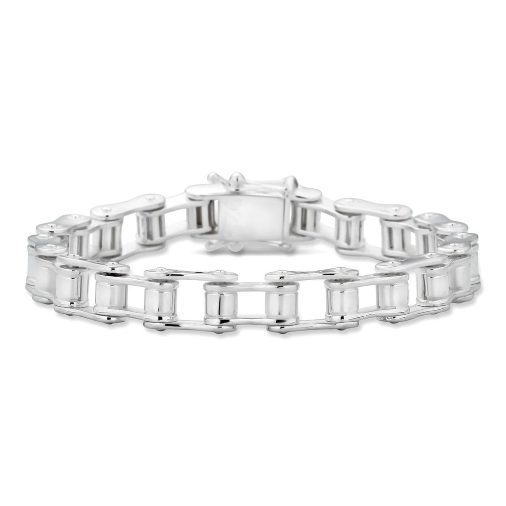 Bike Chain Bracelet - 925 Sterling Silver - 7"-9" - 9mm
