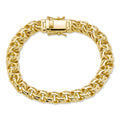 Bismark Garibaldi Chino Link Bracelet - 14k Gold Vermeil 925 Sterling Silver - 7"-8.5" - 9mm