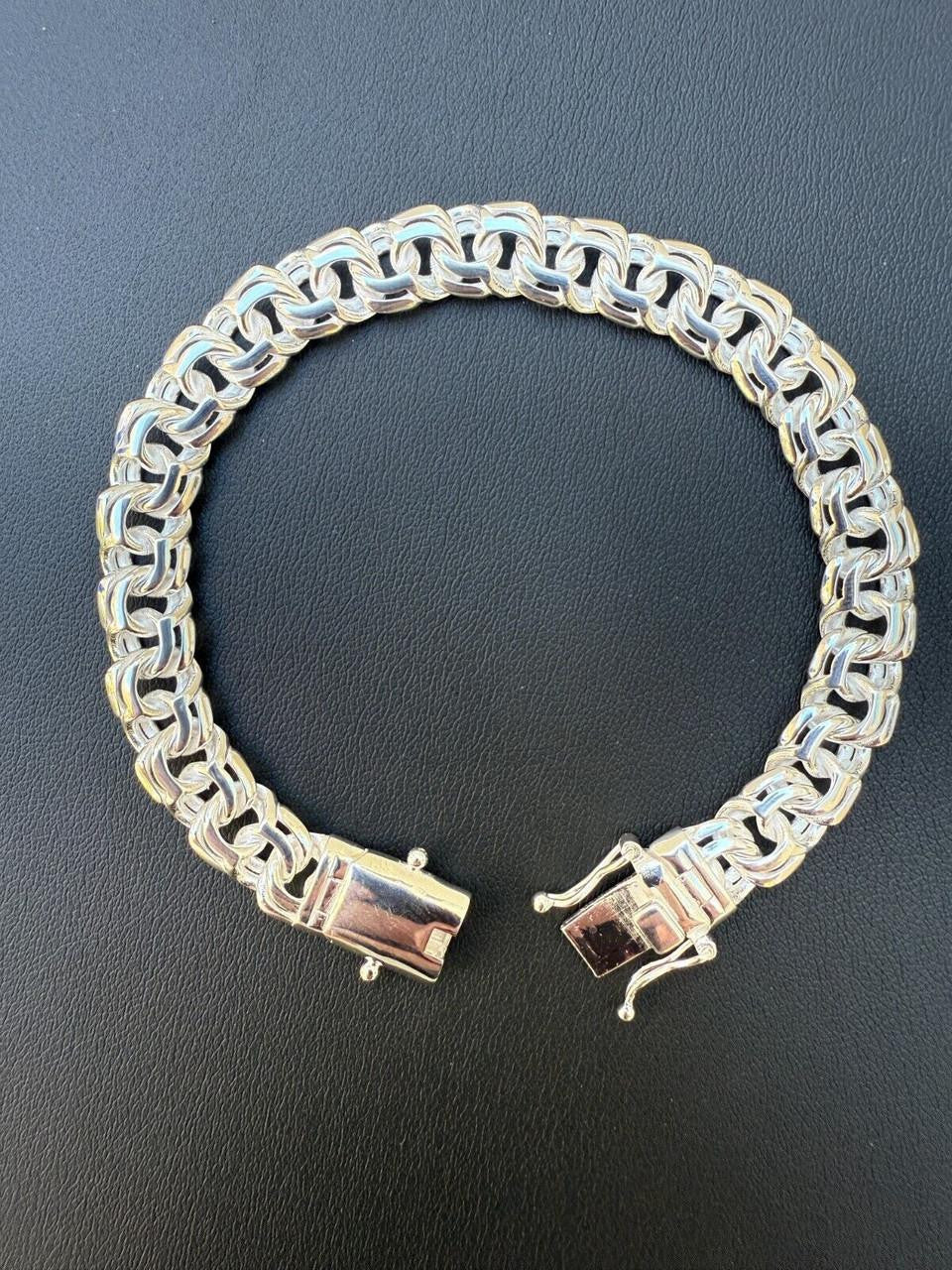 Bismark Garibaldi Chino Link Bracelet - 925 Sterling Silver - 7"-8.5" - 9mm