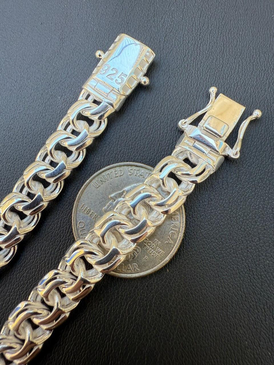 Bismark Garibaldi Chino Link Bracelet - 925 Sterling Silver - 7"-8.5" - 9mm