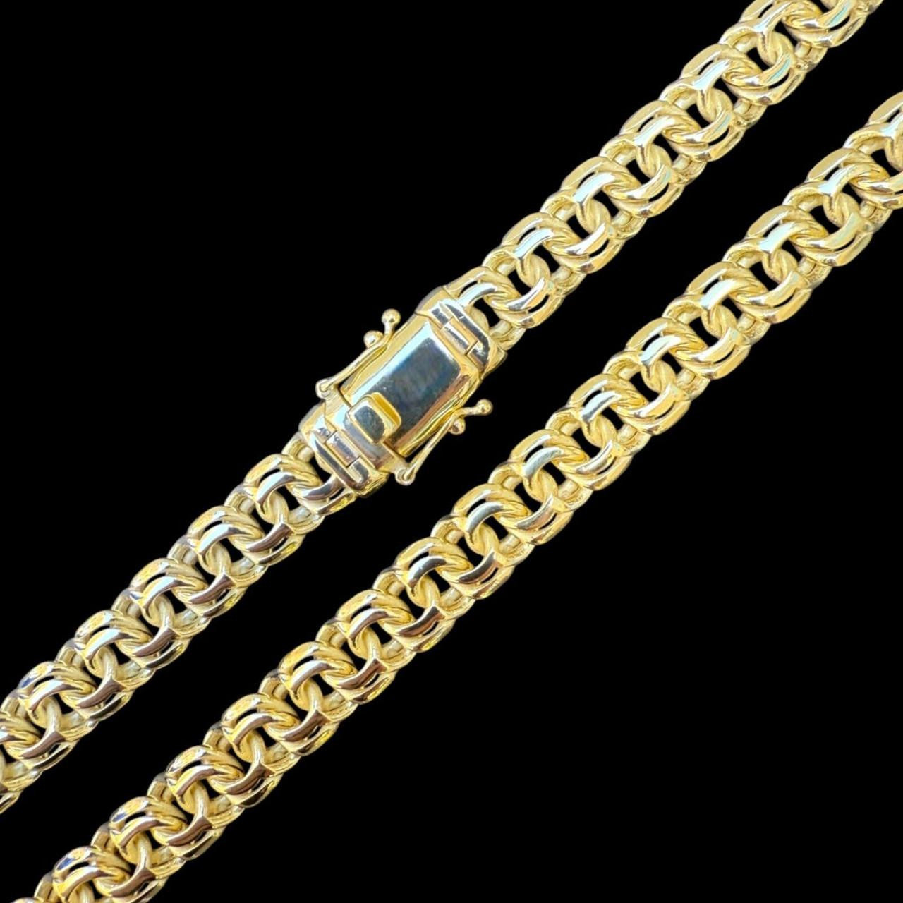 Bismark Garibaldi Chino Link Chain Necklace - 14k Gold Vermeil 925 Silver - 18"-28" - 9mm