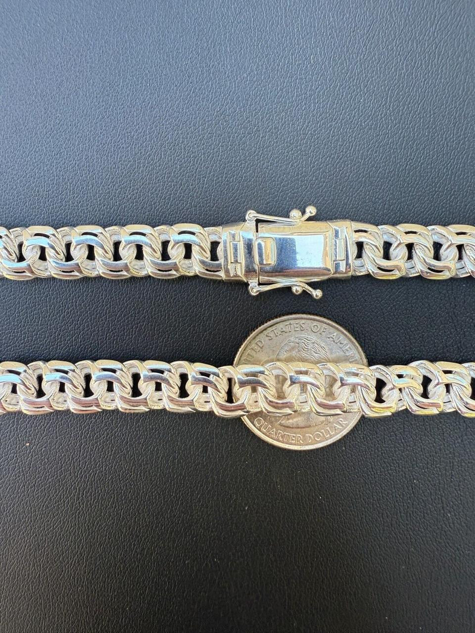 Bismark Garibaldi Chino Link Chain Necklace - 925 Sterling Silver - 18"-28" - 9mm