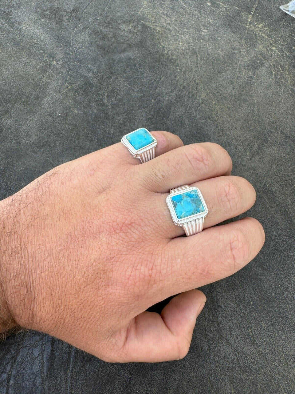 Game Of Thrones Ring - 925 Silver - Genuine Blue Turquoise Stone