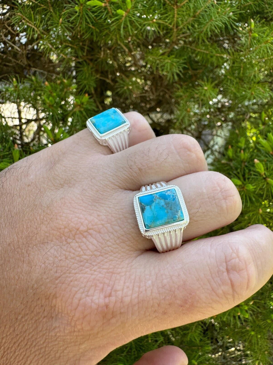 Game Of Thrones Ring - 925 Silver - Genuine Blue Turquoise Stone