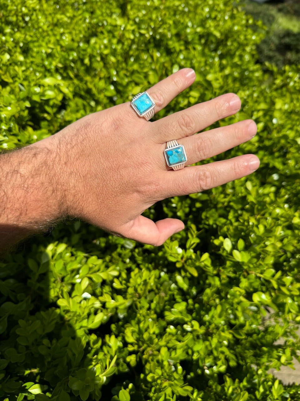 Game Of Thrones Ring - 925 Silver - Genuine Blue Turquoise Stone