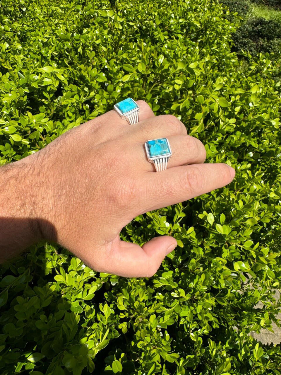 Game Of Thrones Ring - 925 Silver - Genuine Blue Turquoise Stone