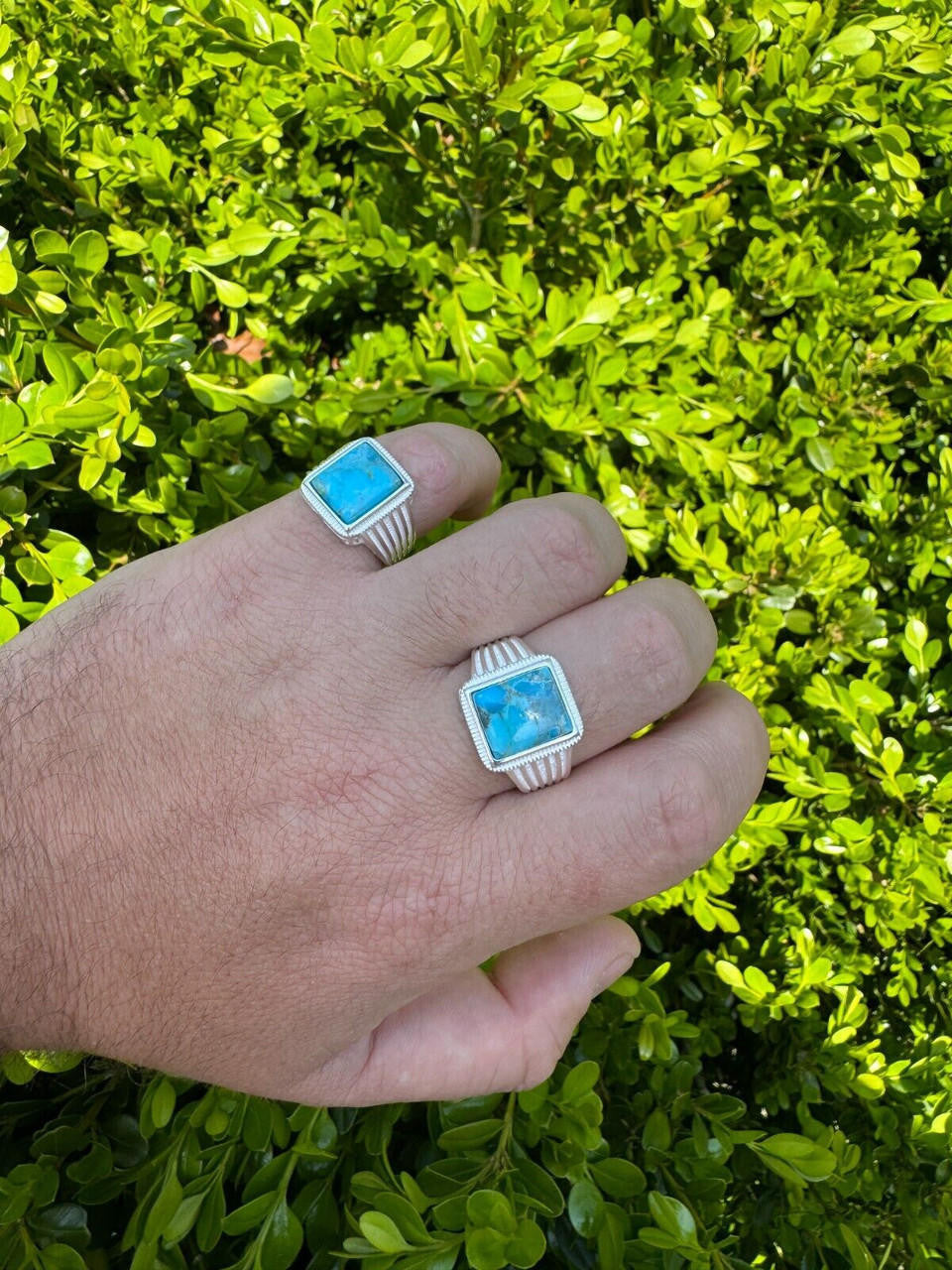 Game Of Thrones Ring - 925 Silver - Genuine Blue Turquoise Stone