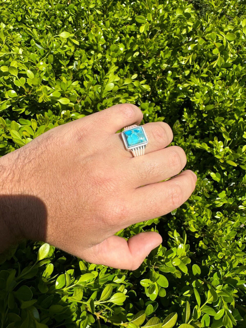 Game Of Thrones Ring - 925 Silver - Genuine Blue Turquoise Stone