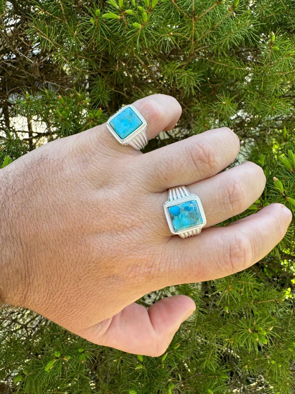 Game Of Thrones Ring - 925 Silver - Genuine Blue Turquoise Stone