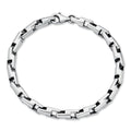 Bullet Rolo Chain Bracelet - Oxidized 925 Sterling Silver - 7"-9" - 6mm
