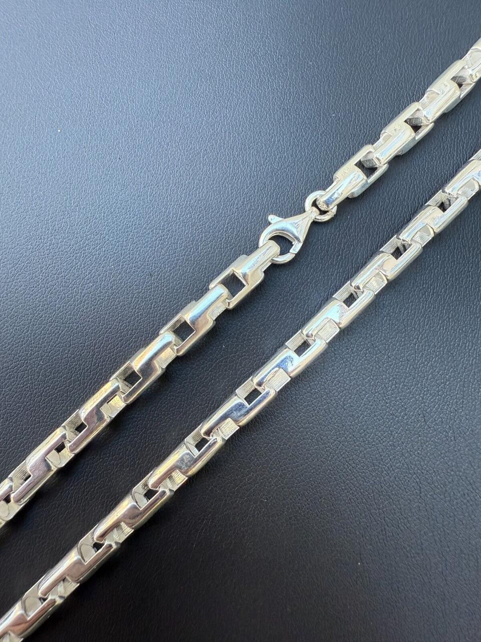 Bullet Rolo Chain Necklace - 925 Sterling Silver - 18"-28" - 6mm