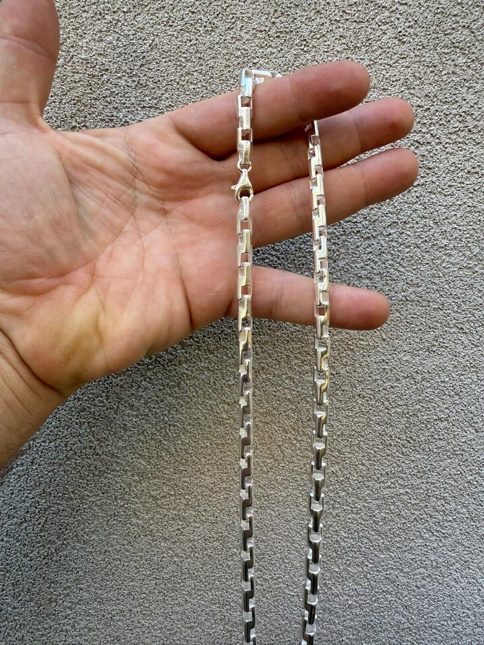 Bullet Rolo Chain Necklace - 925 Sterling Silver - 18"-28" - 6mm