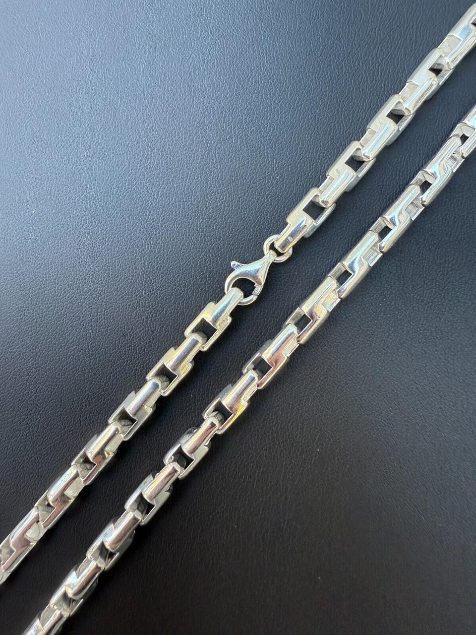 Bullet Rolo Chain Necklace - 925 Sterling Silver - 18"-28" - 6mm