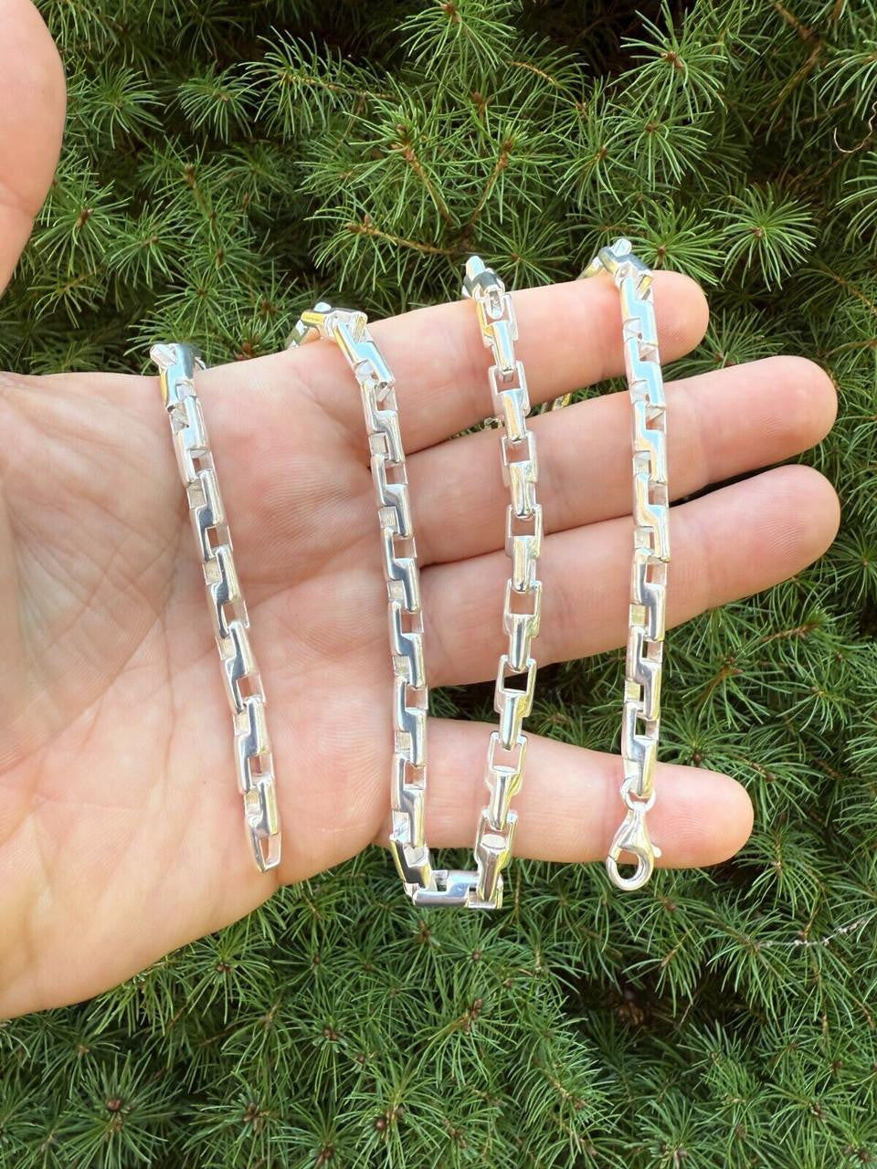 Bullet Rolo Chain Necklace - 925 Sterling Silver - 18"-28" - 6mm