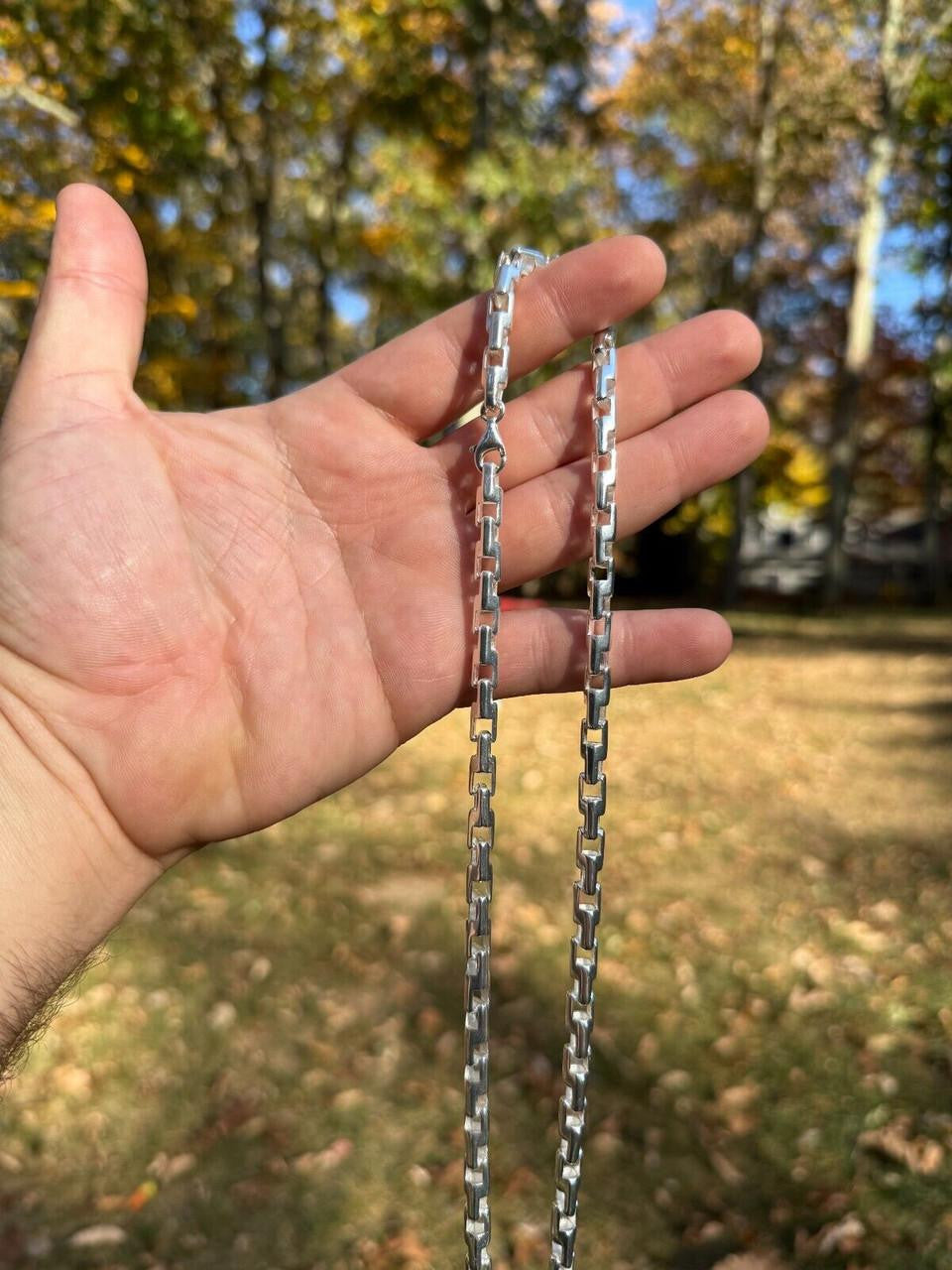 Bullet Rolo Chain Necklace - 925 Sterling Silver - 18"-28" - 6mm