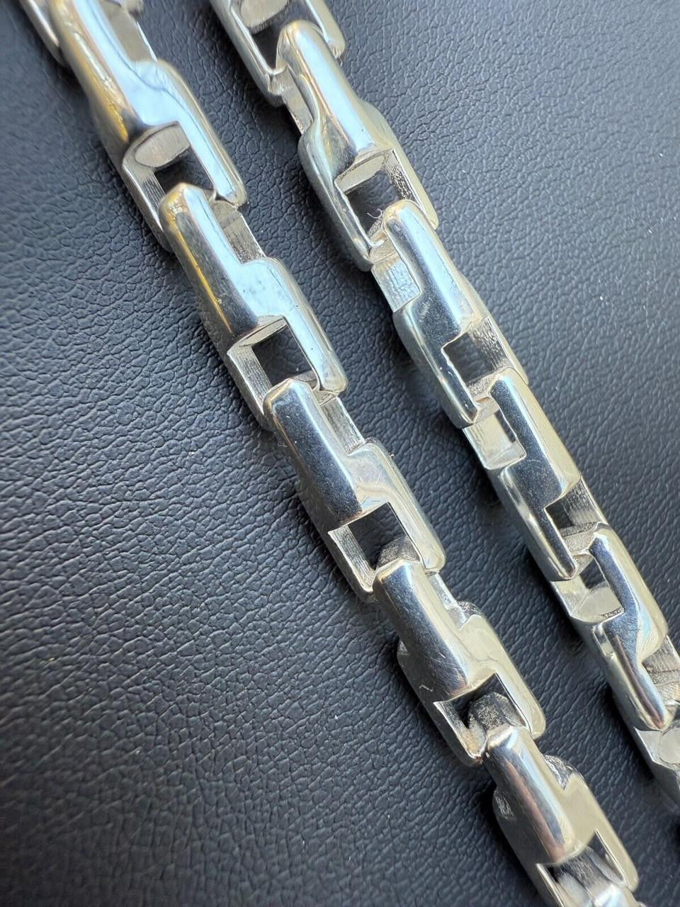Bullet Rolo Chain Necklace - 925 Sterling Silver - 18"-28" - 6mm