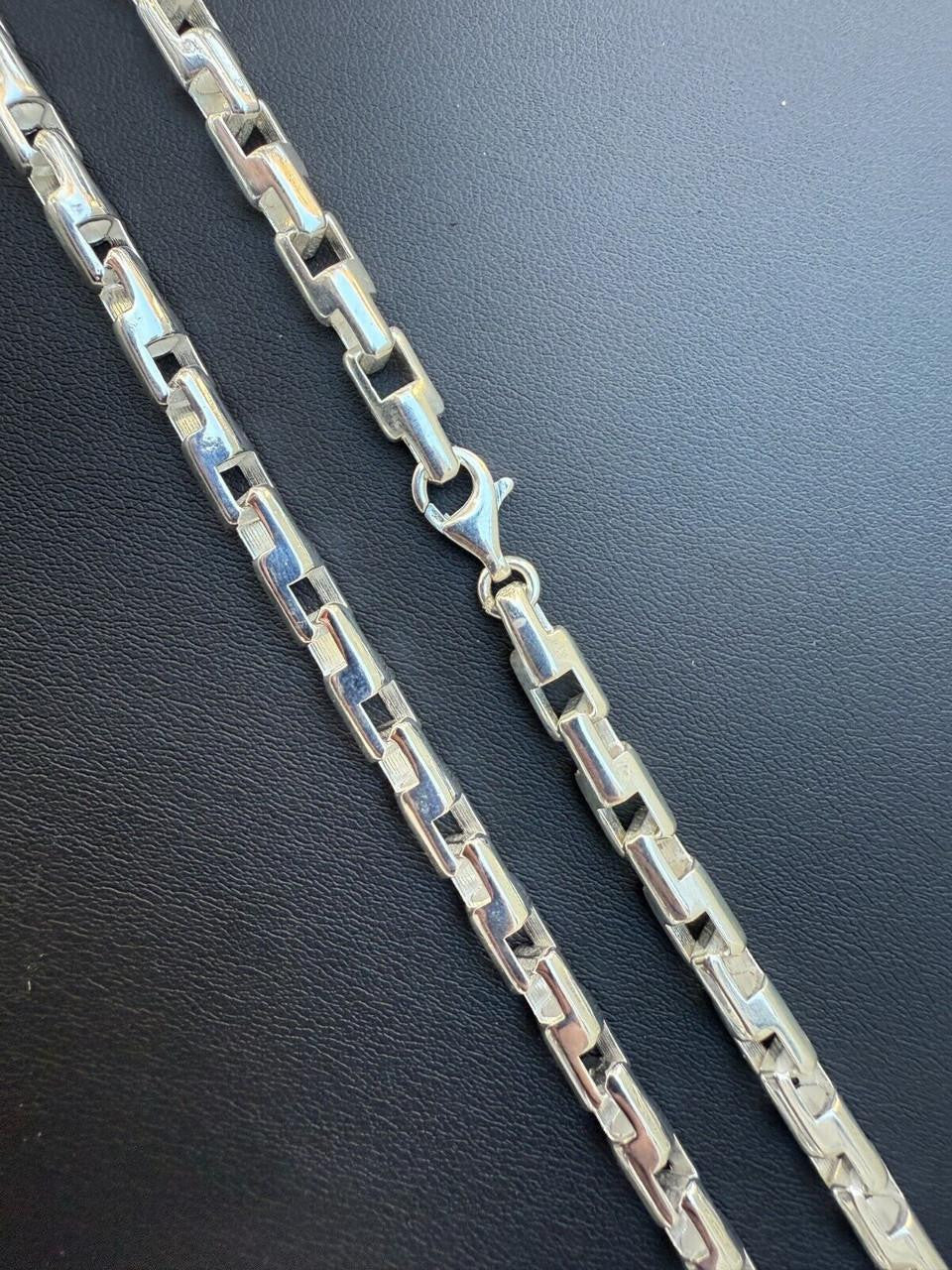 Bullet Rolo Chain Necklace - 925 Sterling Silver - 18"-28" - 6mm