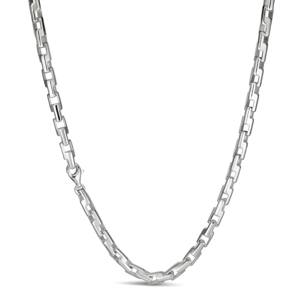 Bullet Rolo Chain Necklace - 925 Sterling Silver - 18"-28" - 6mm