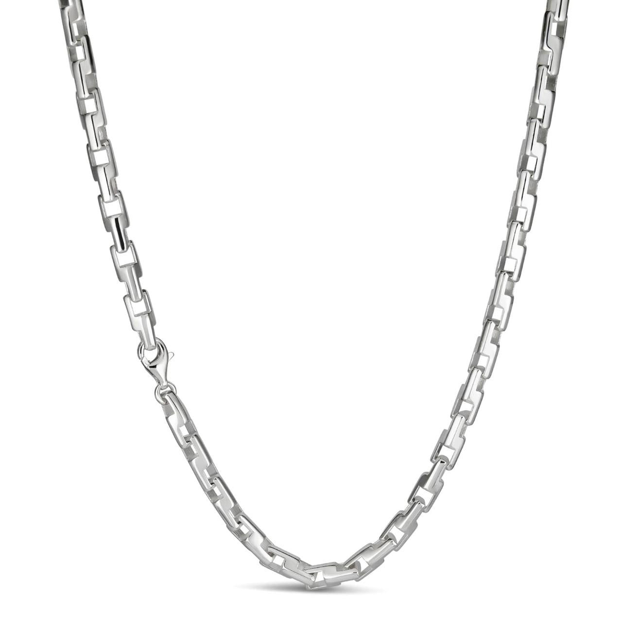 Bullet Rolo Chain Necklace - 925 Sterling Silver - 18"-28" - 6mm