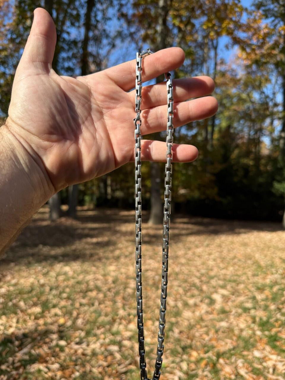 Bullet Rolo Chain Necklace - Oxidized 925 Sterling Silver - 18"-28" - 6mm