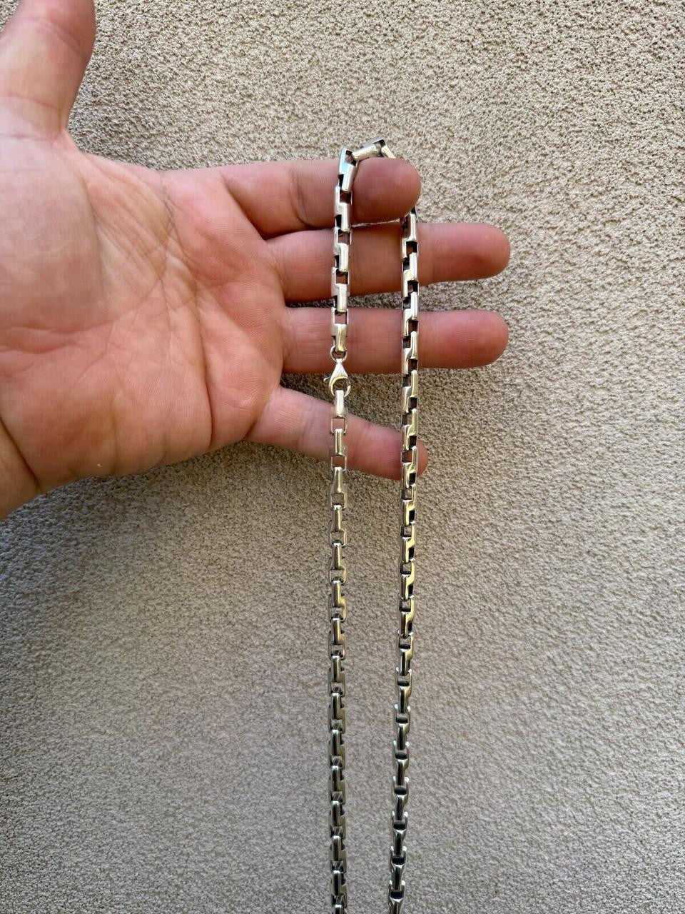 Bullet Rolo Chain Necklace - Oxidized 925 Sterling Silver - 18"-28" - 6mm