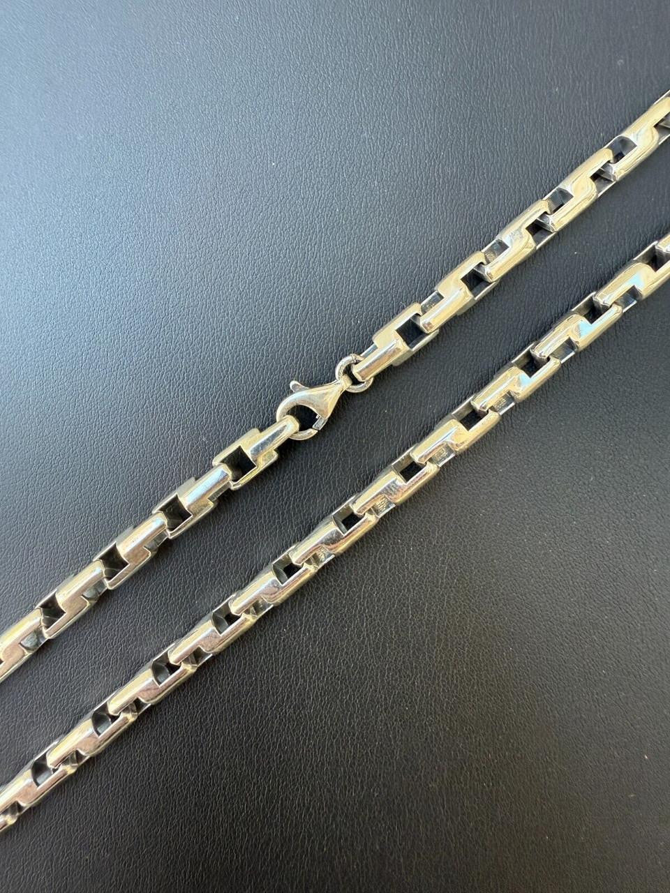 Bullet Rolo Chain Necklace - Oxidized 925 Sterling Silver - 18"-28" - 6mm