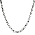 Bullet Rolo Chain Necklace - Oxidized 925 Sterling Silver - 18"-28" - 6mm