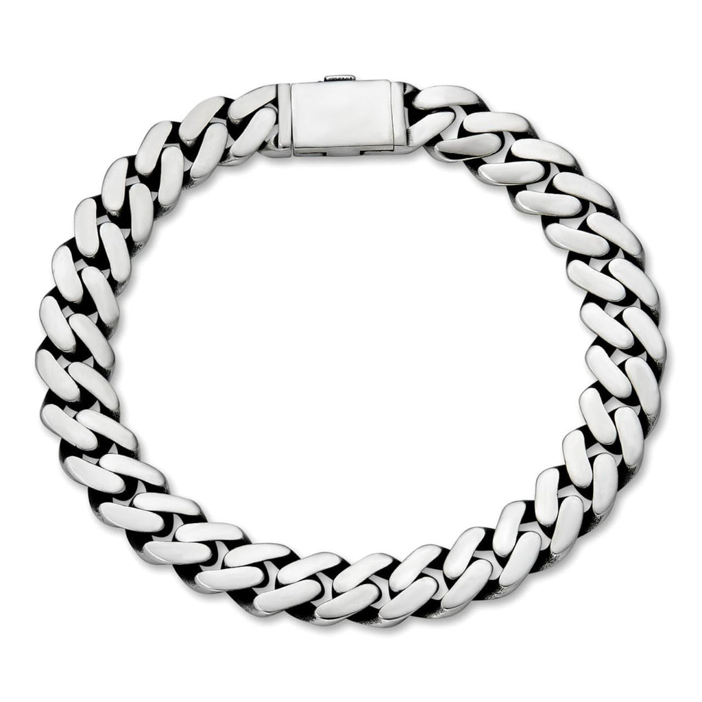 Cancun Cuban Link Chain Bracelet Sleek Clasp - 925 Sterling Silver - 7"-9" - 6mm-12mm