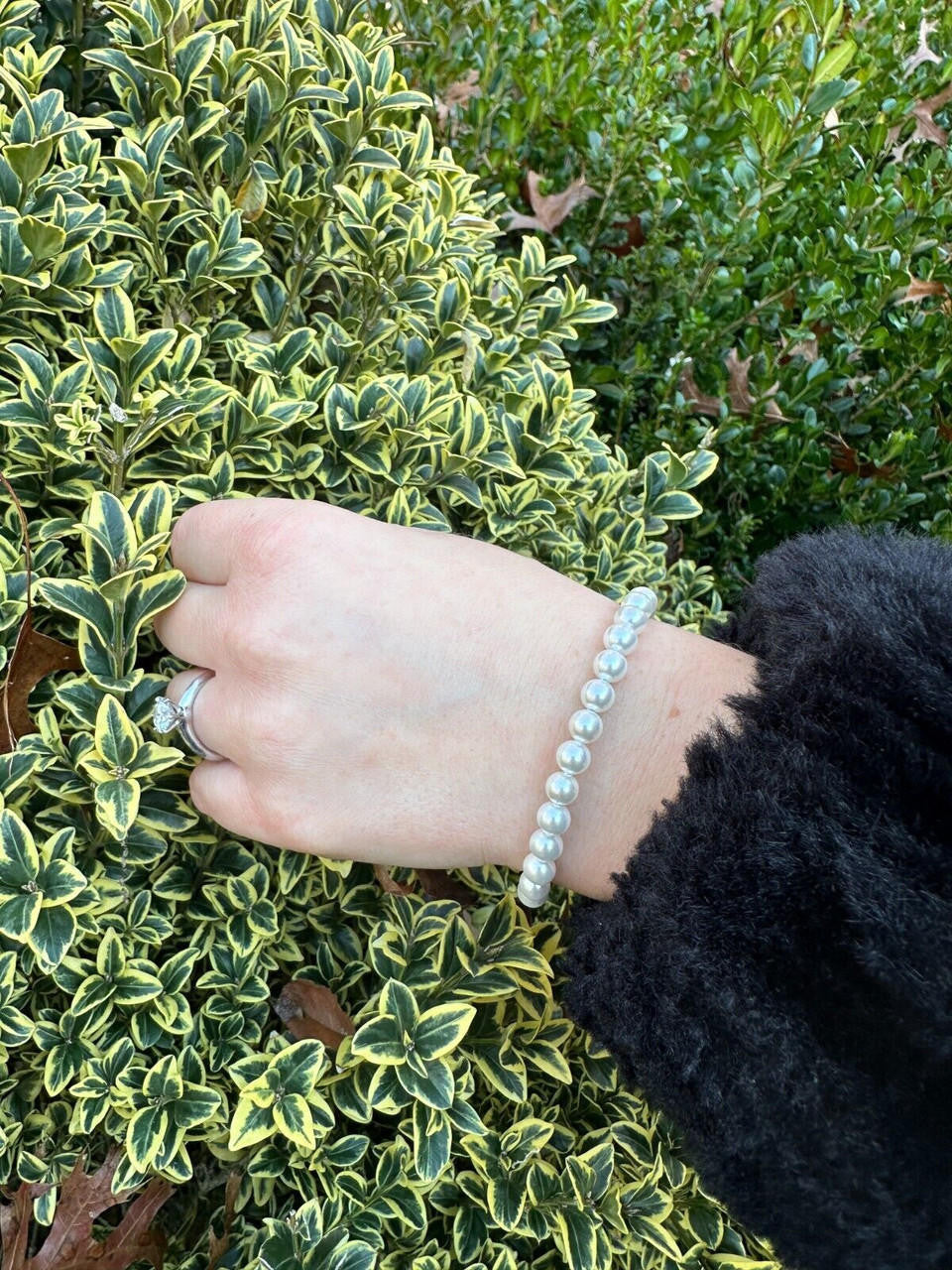 Cultured Pearl Chain Bracelet - 925 Silver - 6"-8.5" - 4mm-10mm