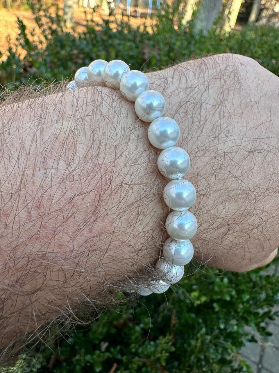 Cultured Pearl Chain Bracelet - 925 Silver - 6"-8.5" - 4mm-10mm