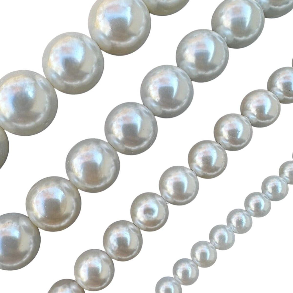 Cultured Pearl Chain Necklace - 925 Silver - 14"-28" - 4mm-10mm