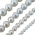 Cultured Pearl Chain Necklace - 925 Silver - 14"-28" - 4mm-10mm